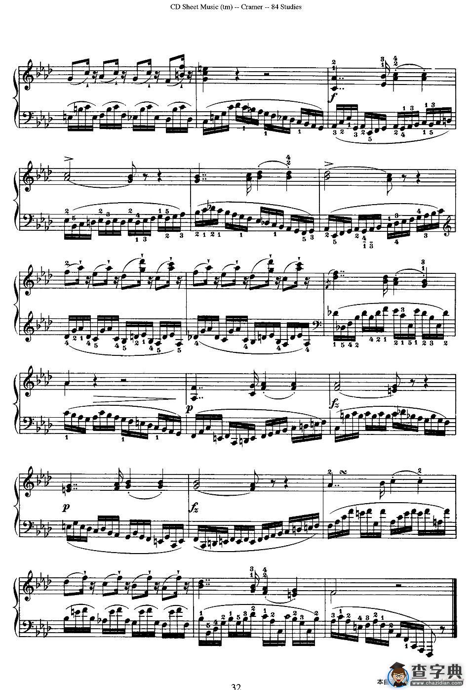 Cramer - 84 exercices（16—20）（克拉莫84首钢琴练习曲）钢琴谱