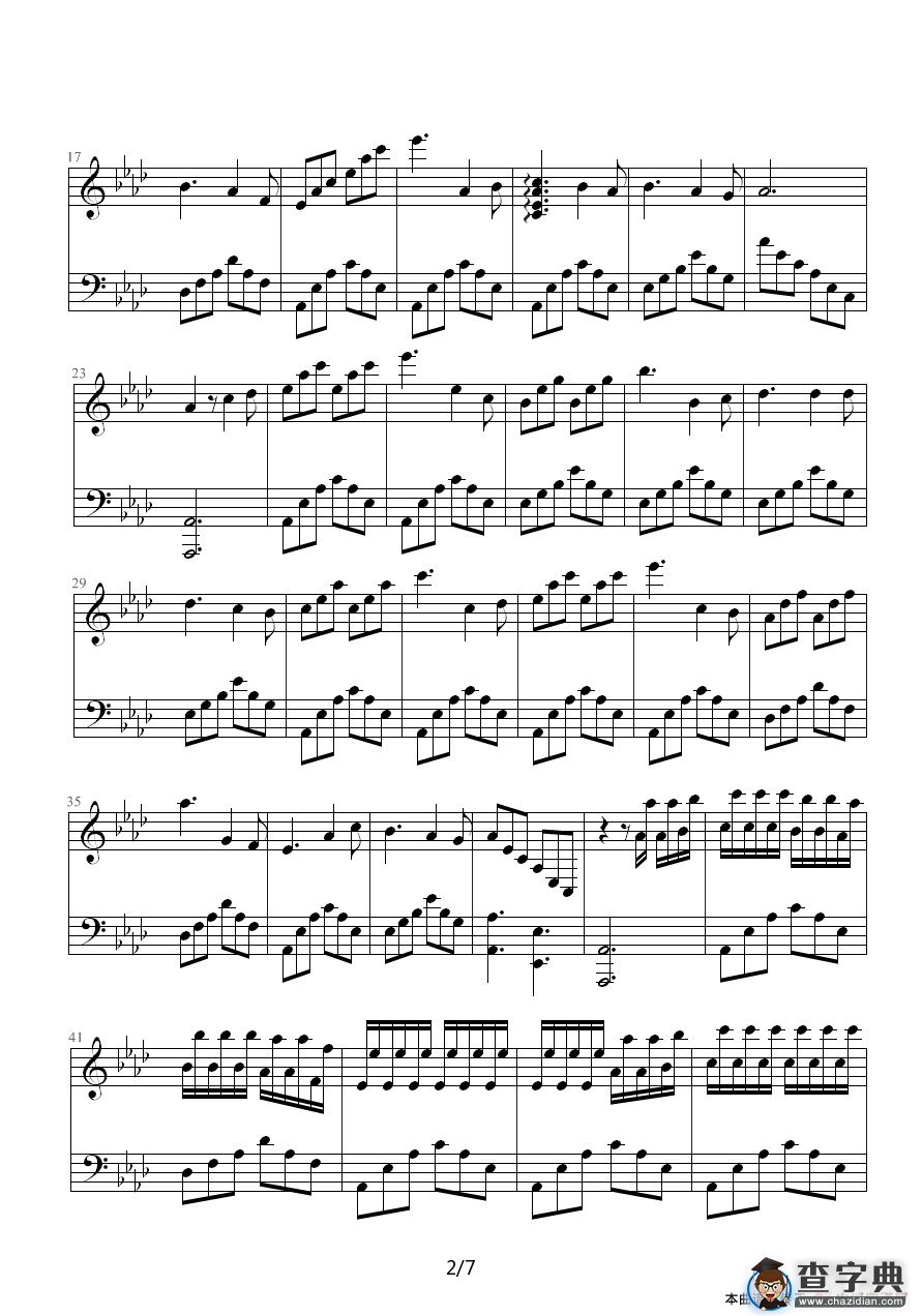SWEET BYE AND BYE（甜蜜奏鸣曲）钢琴谱