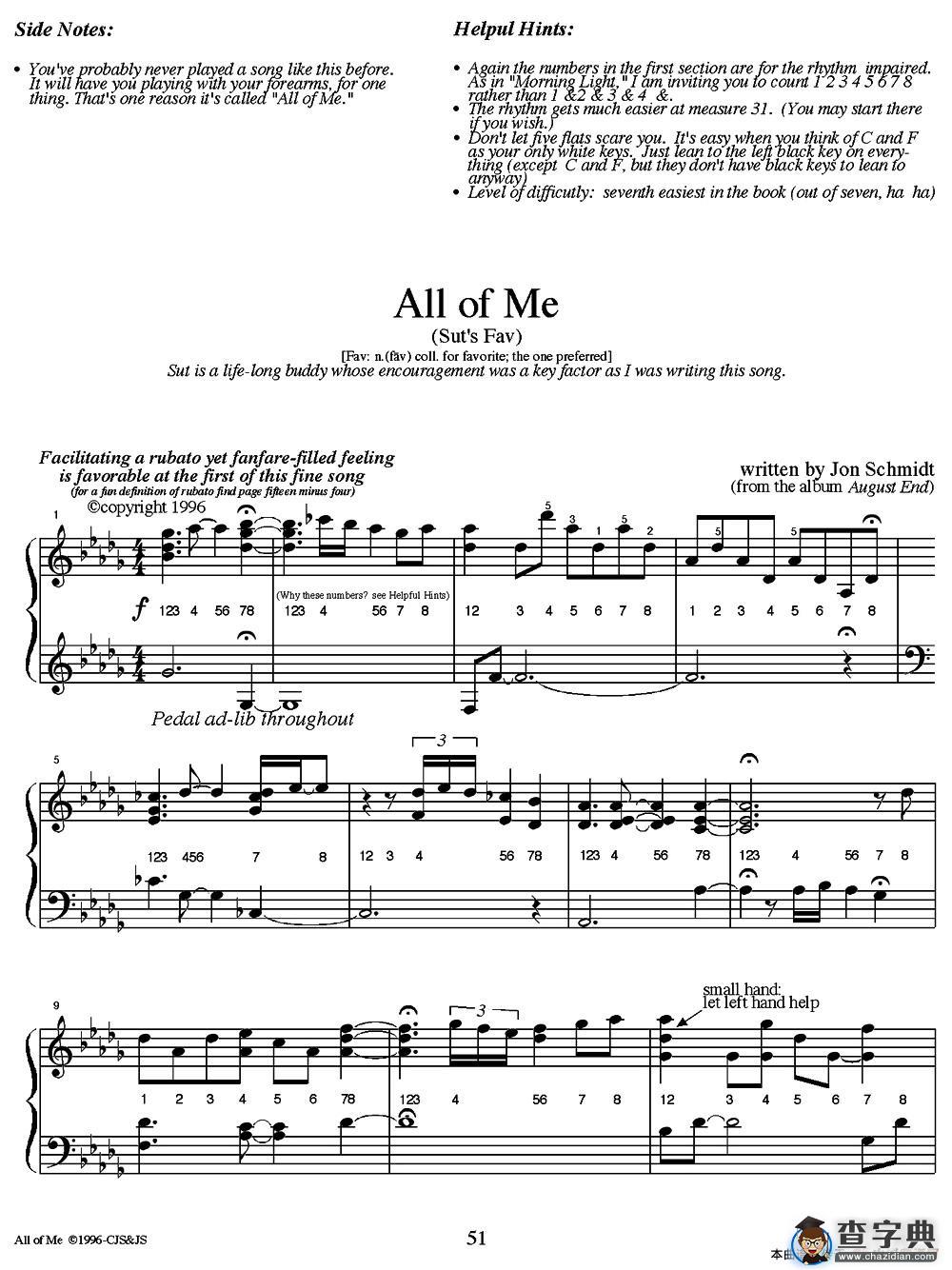All Of Me钢琴谱