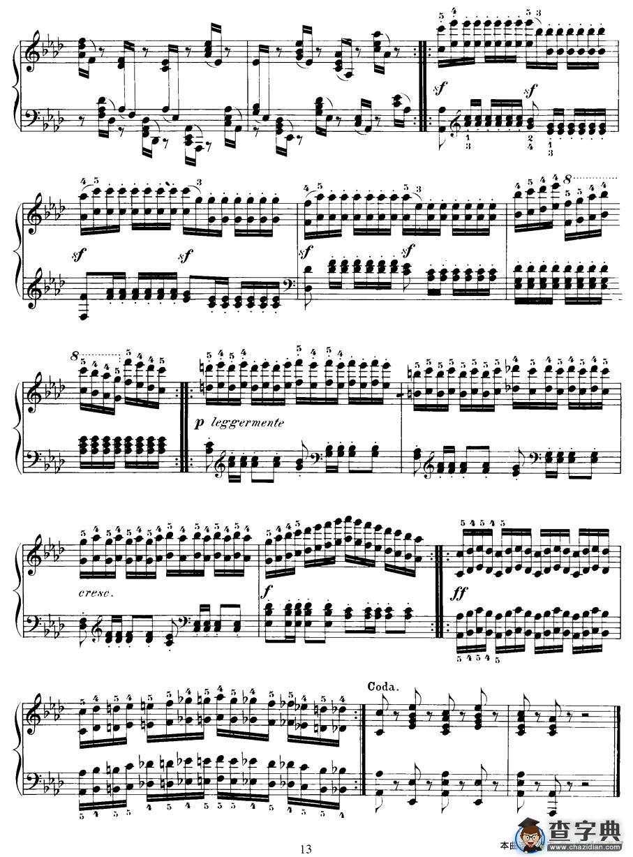 Czerny - 40 Daily Exerci Op.337（11—15）（40首日常训练曲）钢琴谱