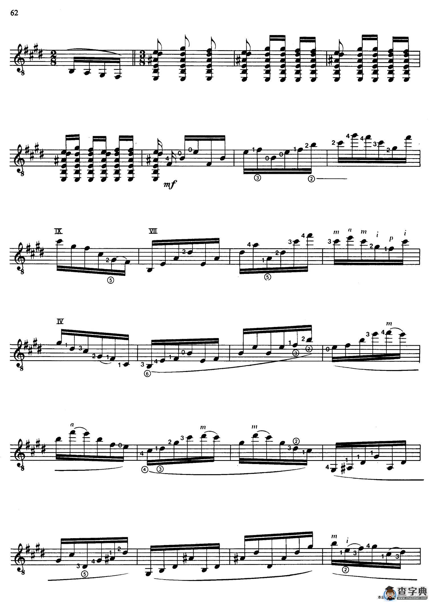 Joaquin Rodrigo Music for Guitar（罗德里戈吉他音乐P61-68）（古典吉他）吉他谱