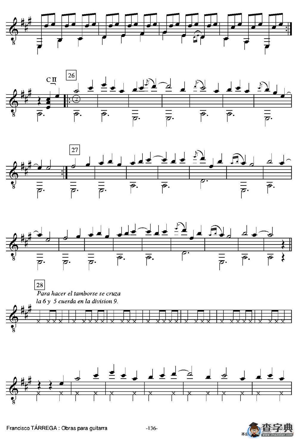GRAN JOTA DE CONCIERTO(Arreglado sobre la Jota aragonesa de Julian Arcas)（古典吉他）吉他谱