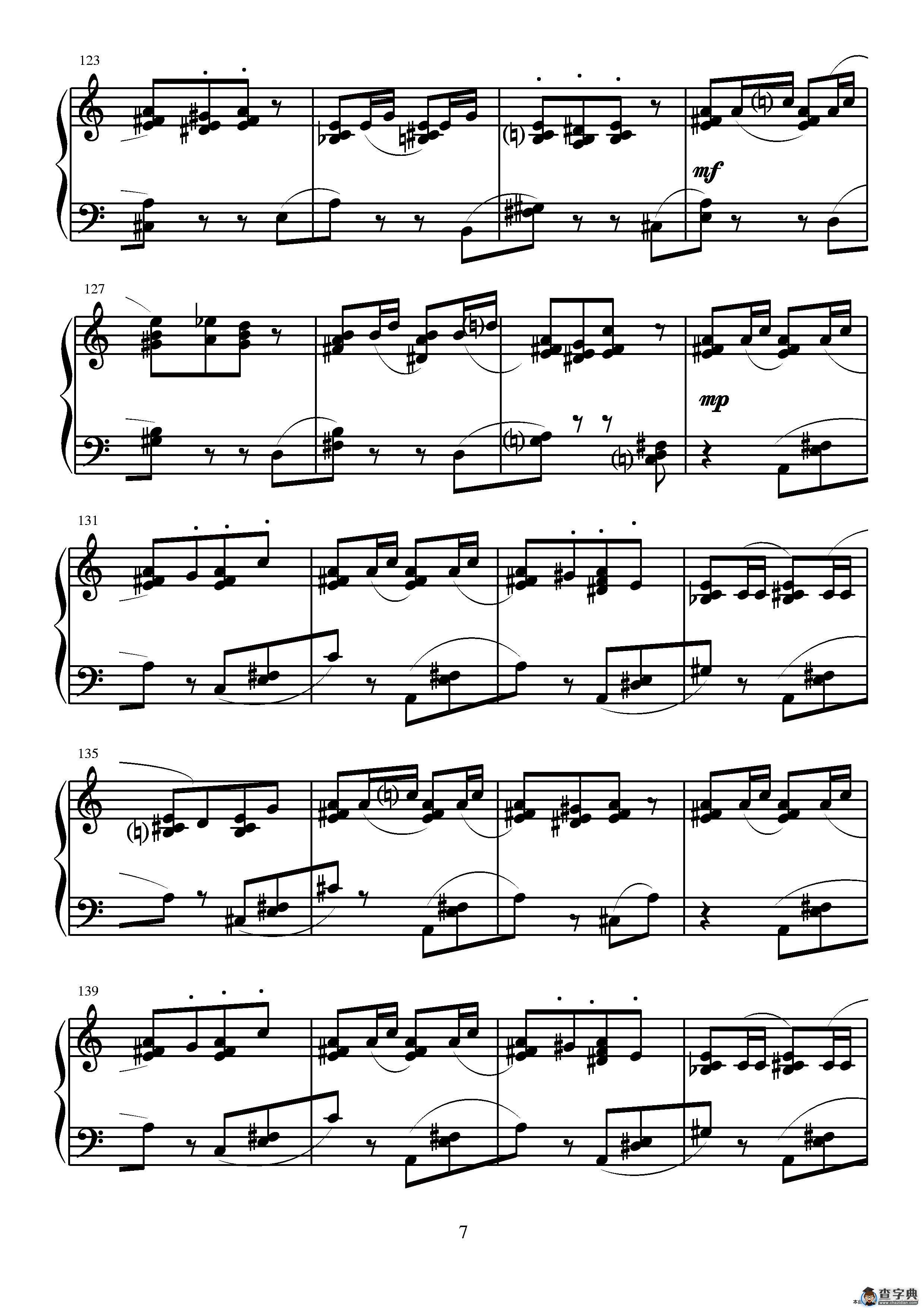 第四钢琴奏鸣曲（第三乐章）简谱