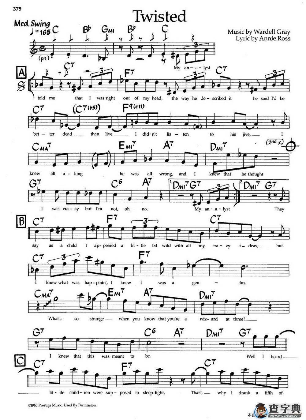 Twisted（爵士钢琴曲）钢琴谱