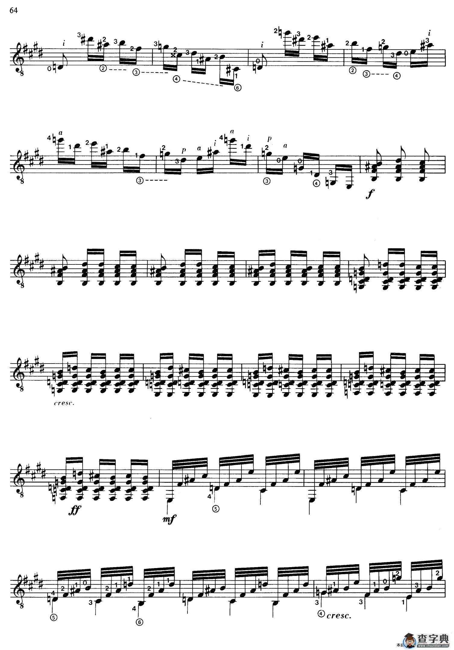 Joaquin Rodrigo Music for Guitar（罗德里戈吉他音乐P61-68）（古典吉他）吉他谱