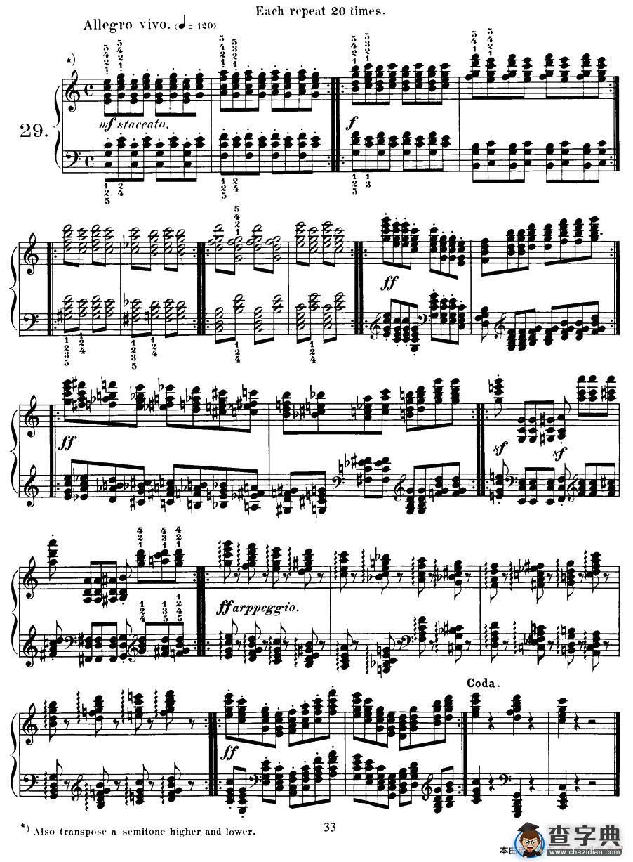 Czerny - 40 Daily Exerci Op.337（25—30）（40首日常训练曲）钢琴谱