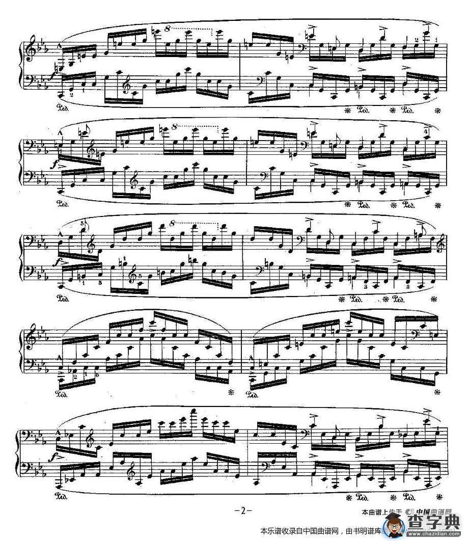 肖邦钢琴练习曲，Op.25之十二钢琴谱
