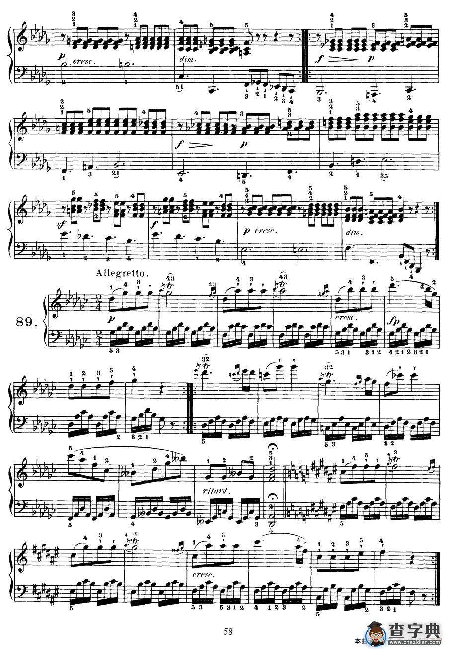 Czerny - 100 Progressive Studies Op.139（84—90）钢琴谱