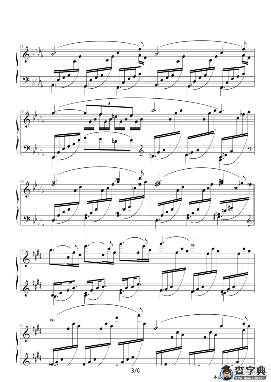 Clair de Lune（月光曲）钢琴谱