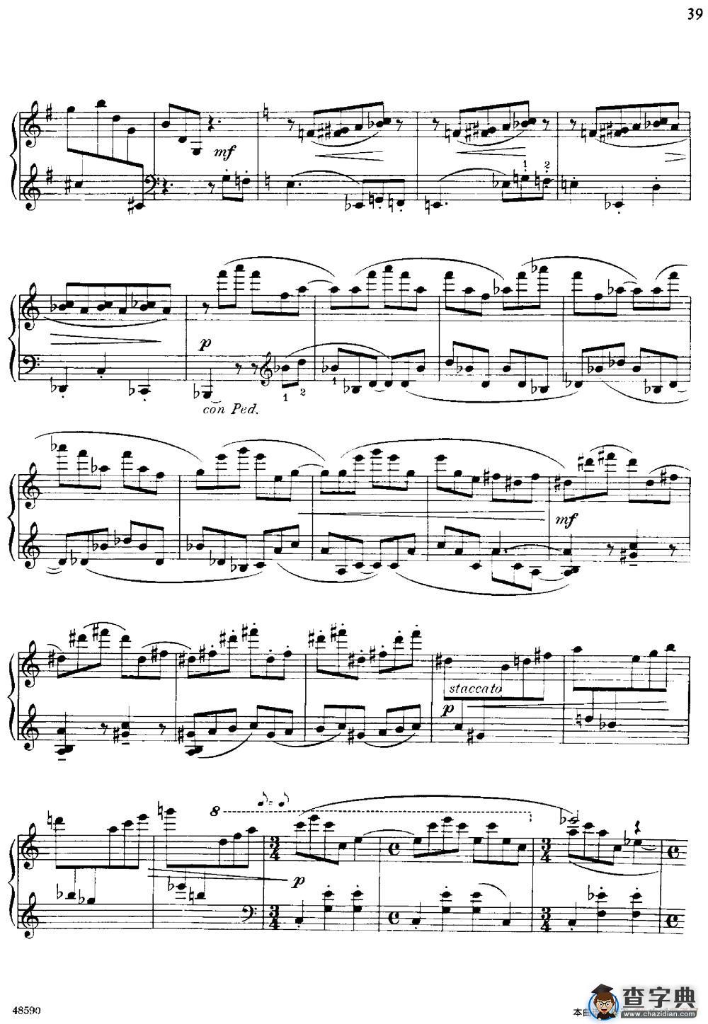 塞缪尔·巴伯 - 降e小调钢琴奏鸣曲 op.26 v.2钢琴谱