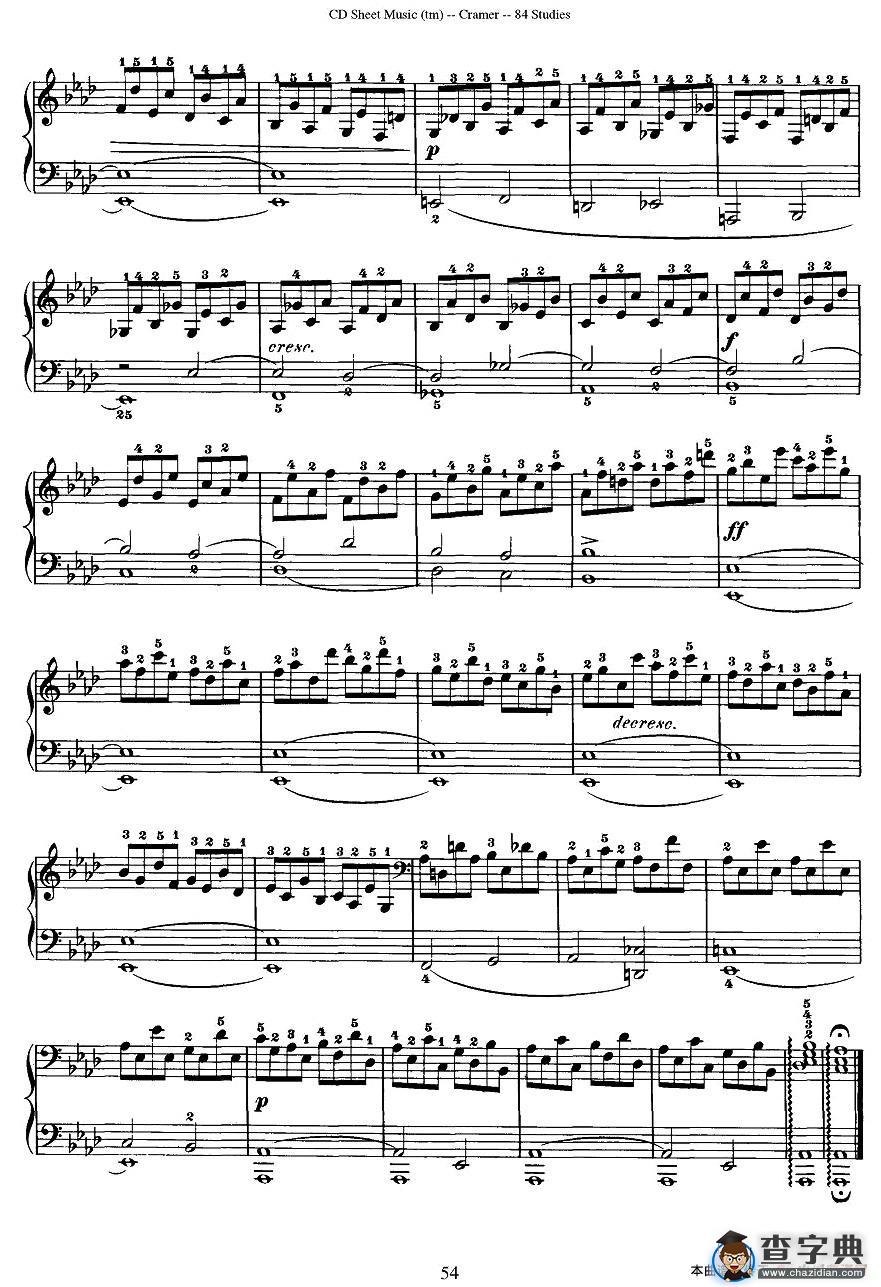 Cramer - 84 exercices（26—30）（克拉莫84首钢琴练习曲）钢琴谱