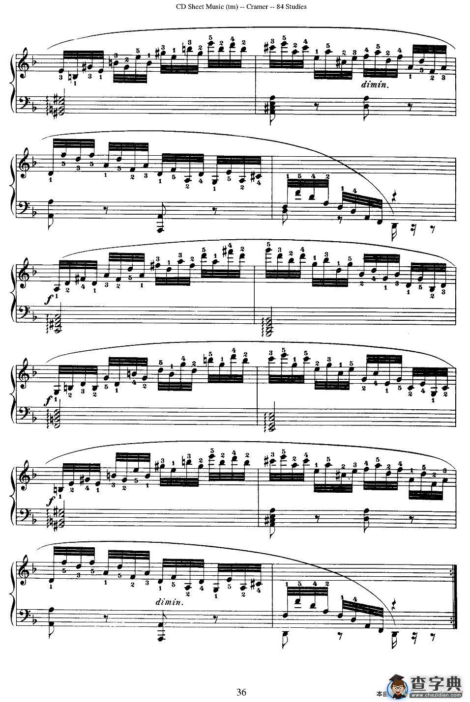 Cramer - 84 exercices（16—20）（克拉莫84首钢琴练习曲）钢琴谱