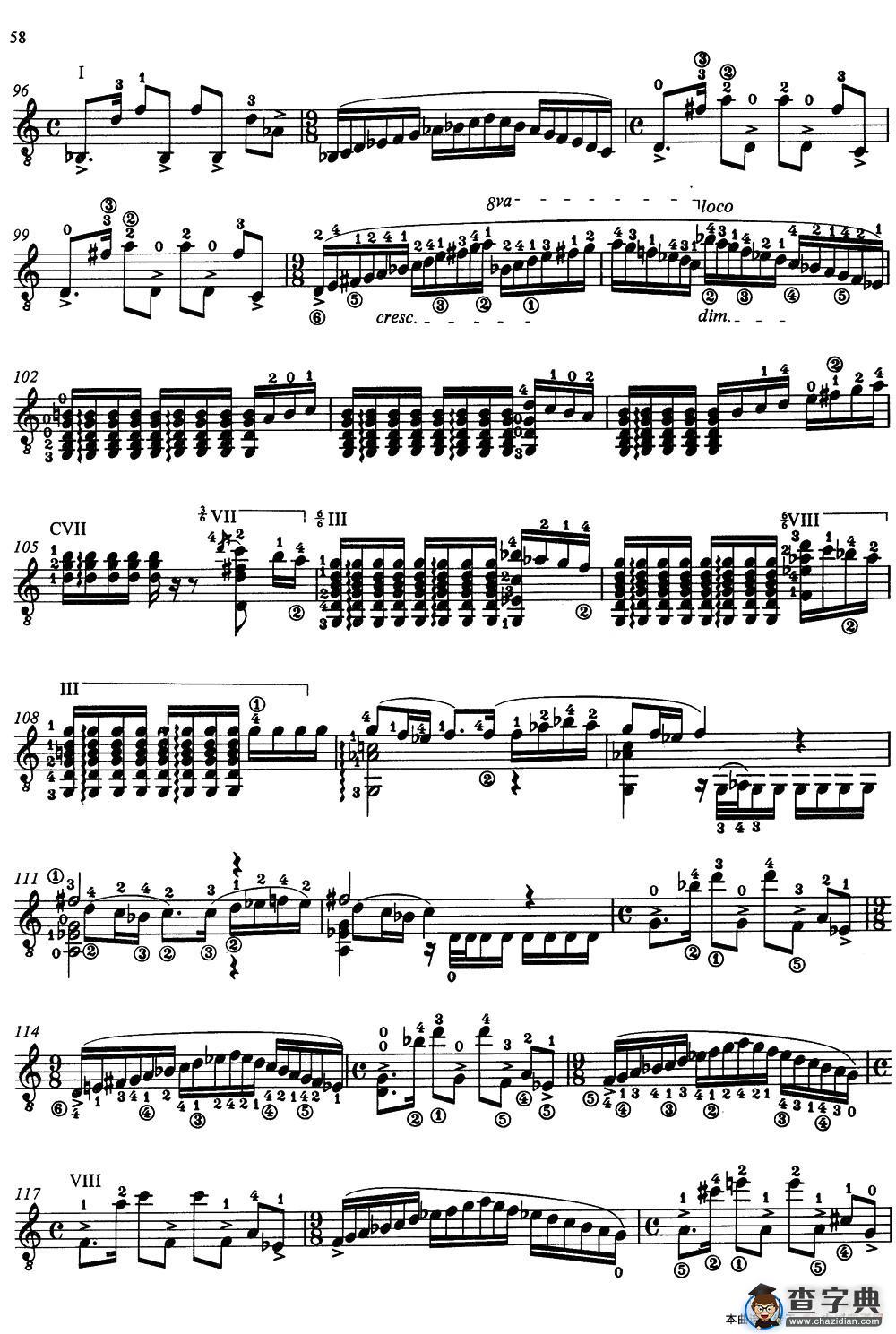 Joaquin Rodrigo Music for Guitar（罗德里戈吉他音乐P54-60）（古典吉他）吉他谱