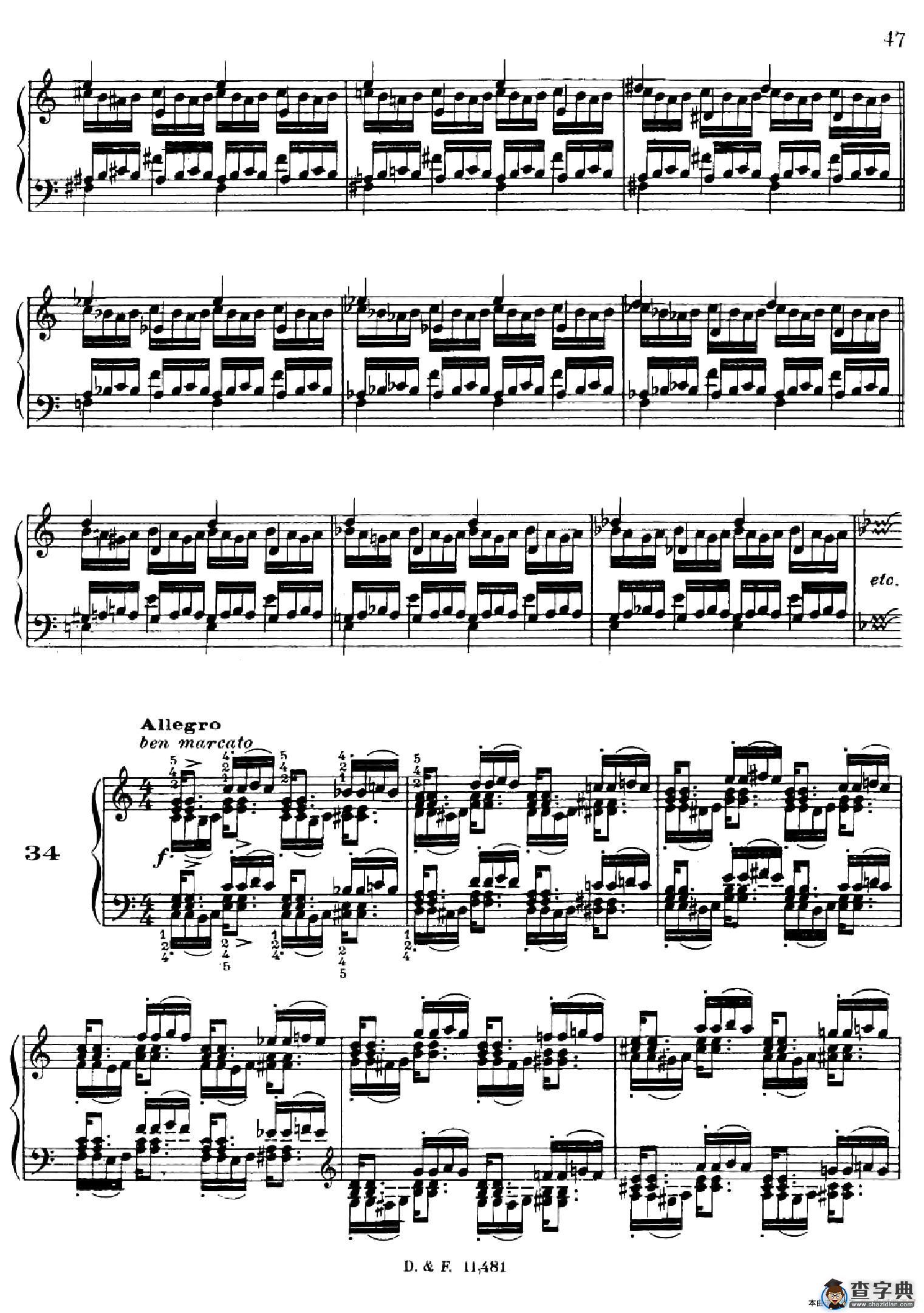 51 Exercises, WoO 6（51首钢琴练习 31—37）钢琴谱