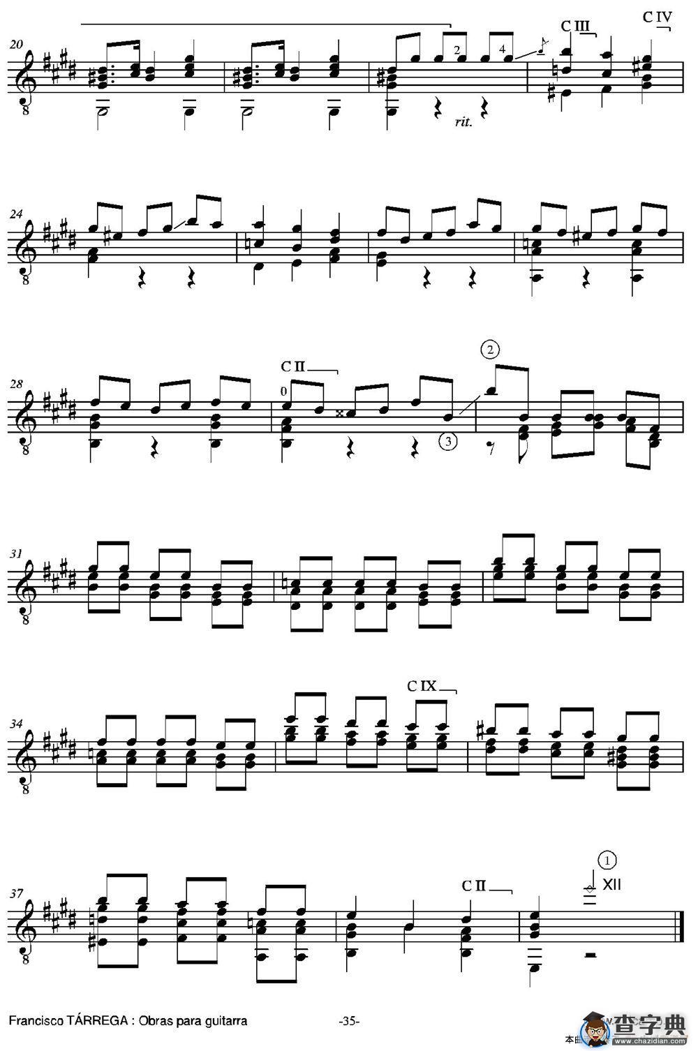 ESTUDIO(Sobre un tema de Giuseppe Verdi)（古典吉他）吉他谱