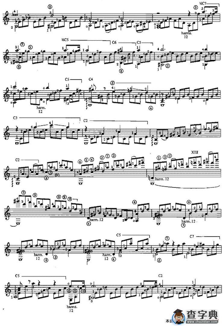 Adagio from SonataOp.27No.2（古典吉他）吉他谱