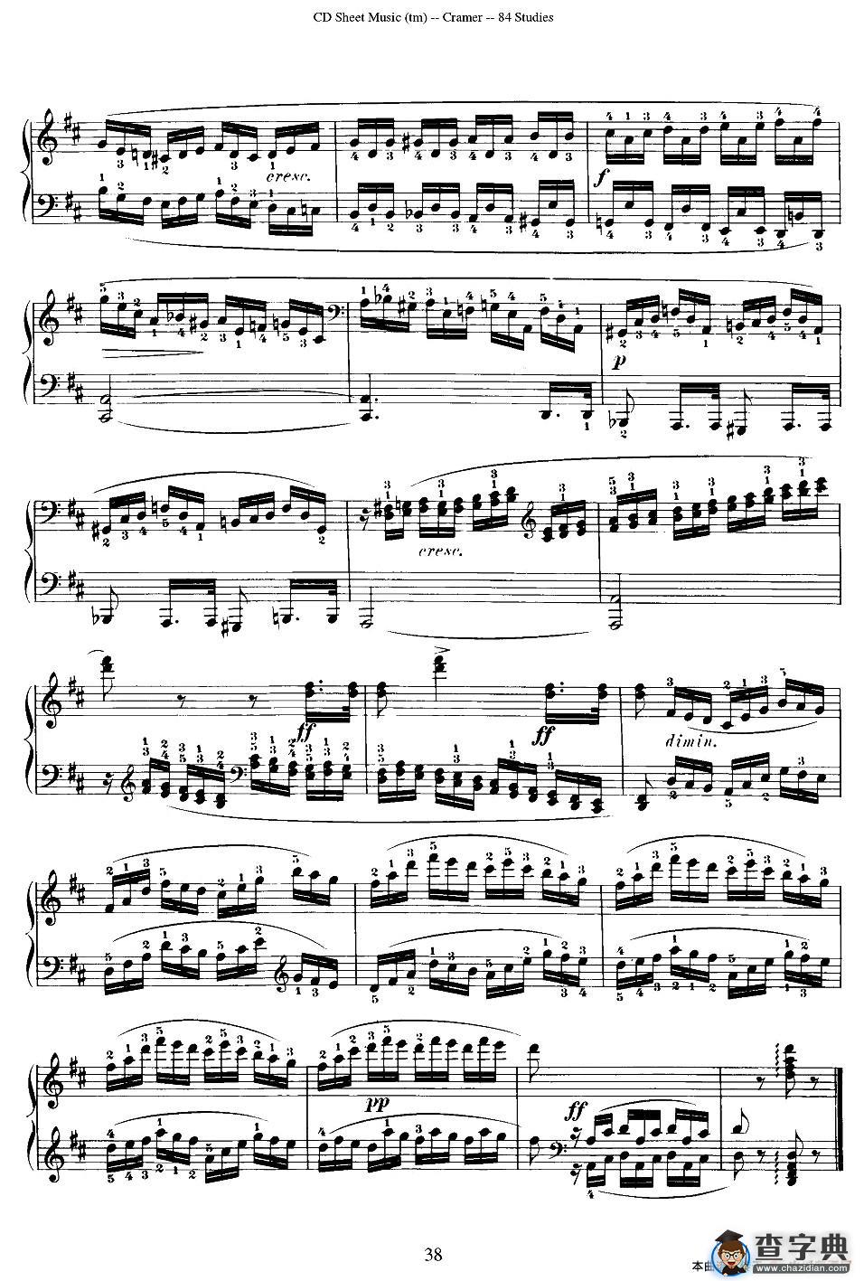 Cramer - 84 exercices（16—20）（克拉莫84首钢琴练习曲）钢琴谱