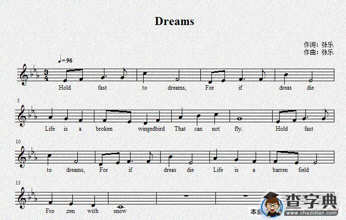 Dreams简谱