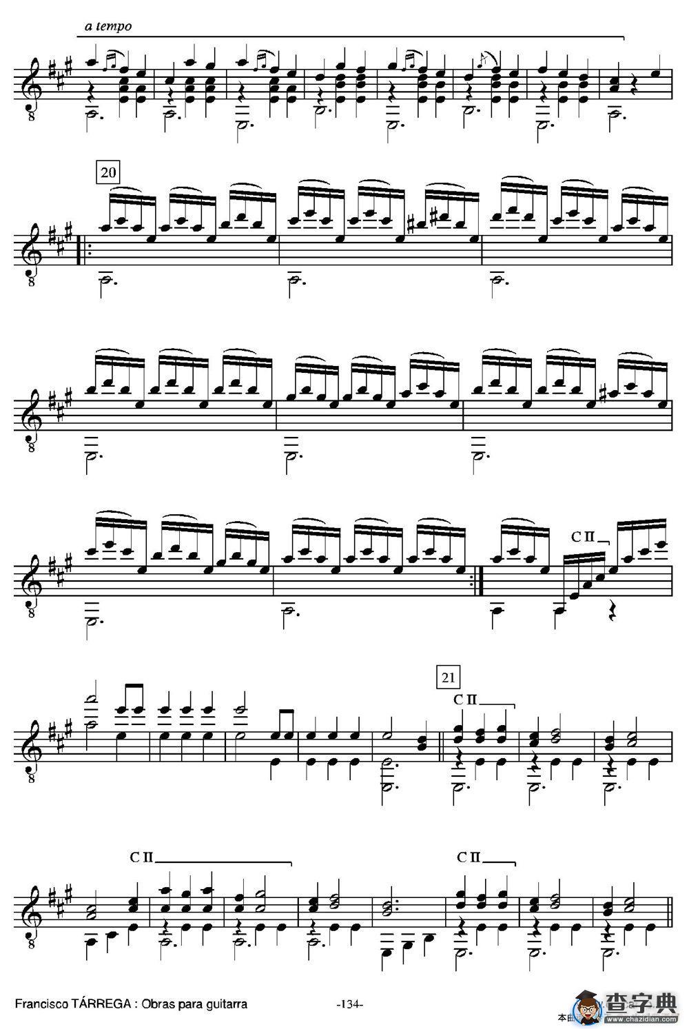 GRAN JOTA DE CONCIERTO(Arreglado sobre la Jota aragonesa de Julian Arcas)（古典吉他）吉他谱