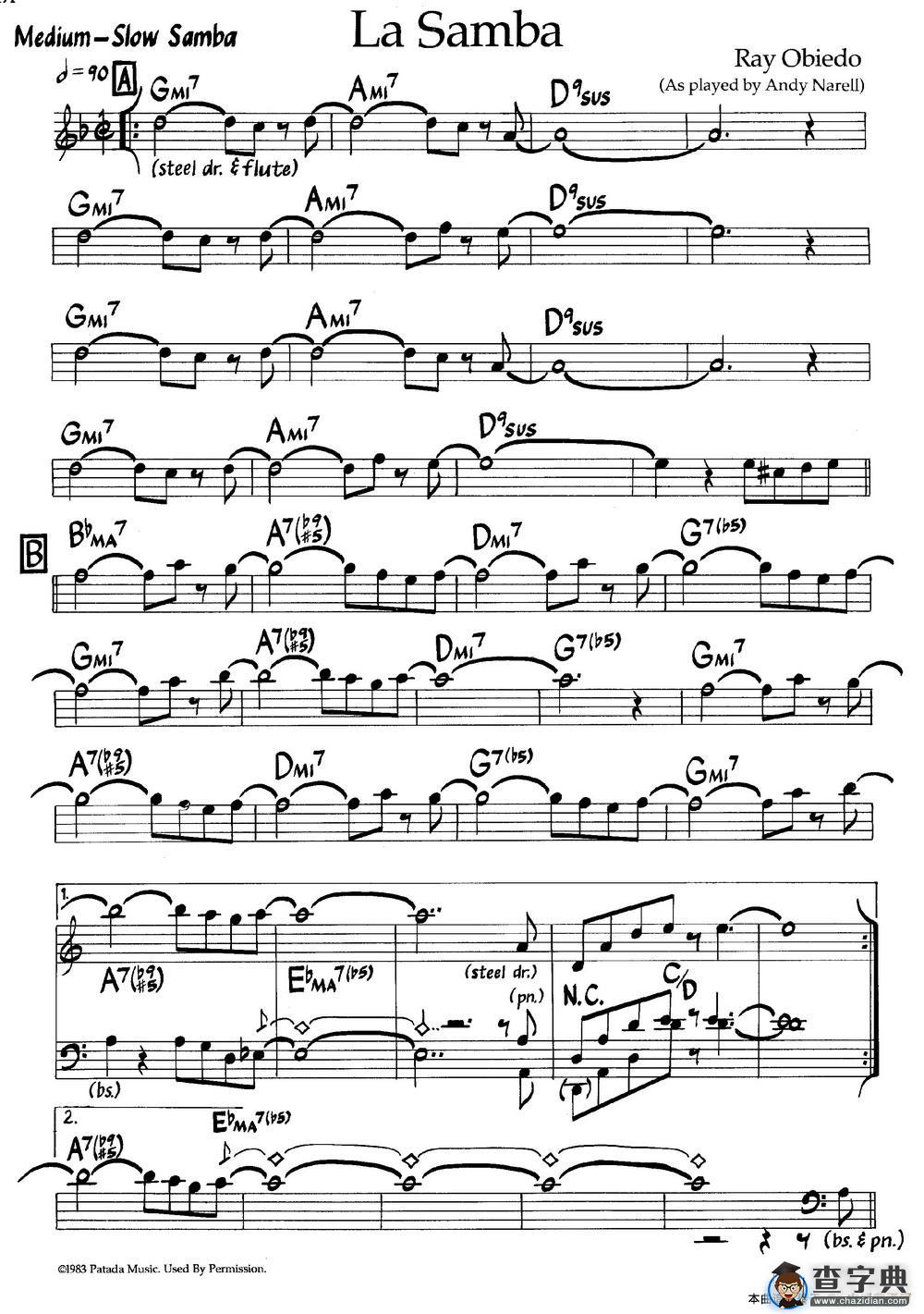 La Samba（爵士钢琴曲）钢琴谱
