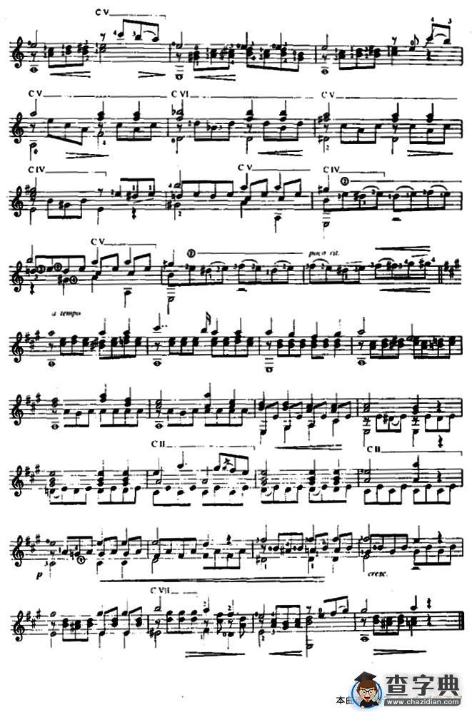 费尔南多·索尔 古典吉他练习曲 No.14（Op.6  No.12）吉他谱