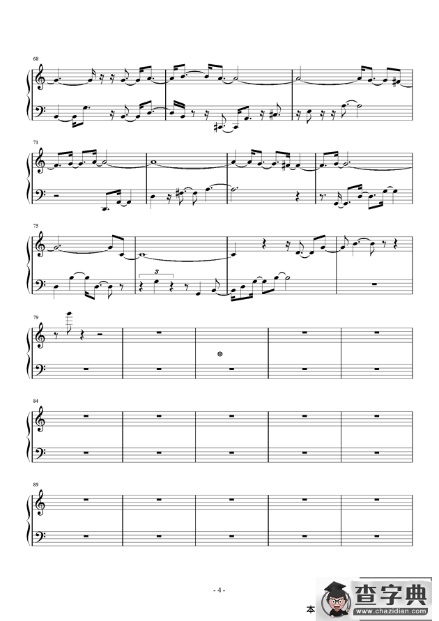 UserSong4钢琴谱