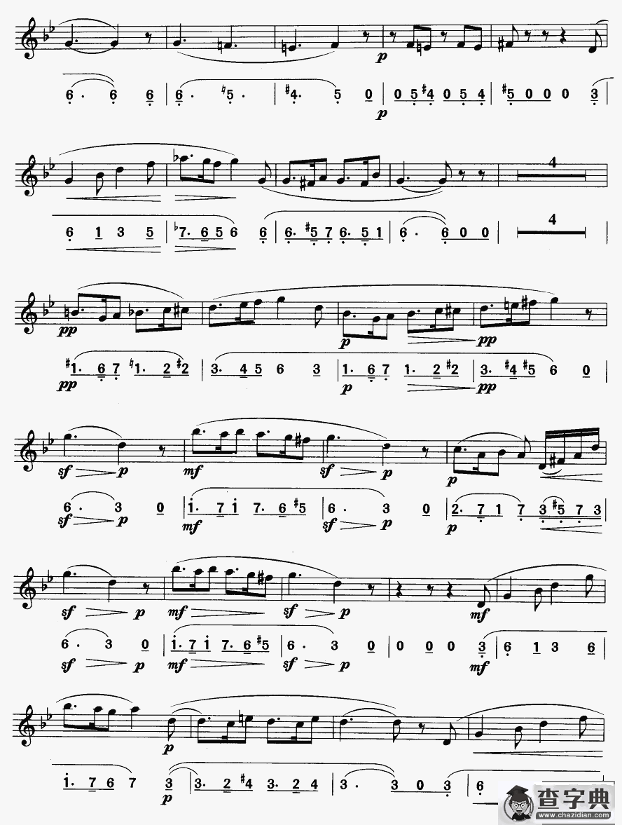 西西里舞曲（简线合谱）萨克斯谱