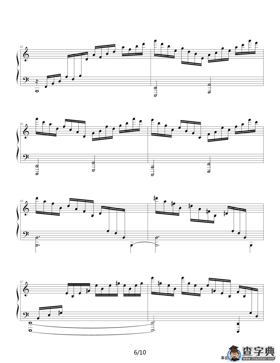 练习曲 Op.10 No.1（ 逃亡圣咏曲）钢琴谱