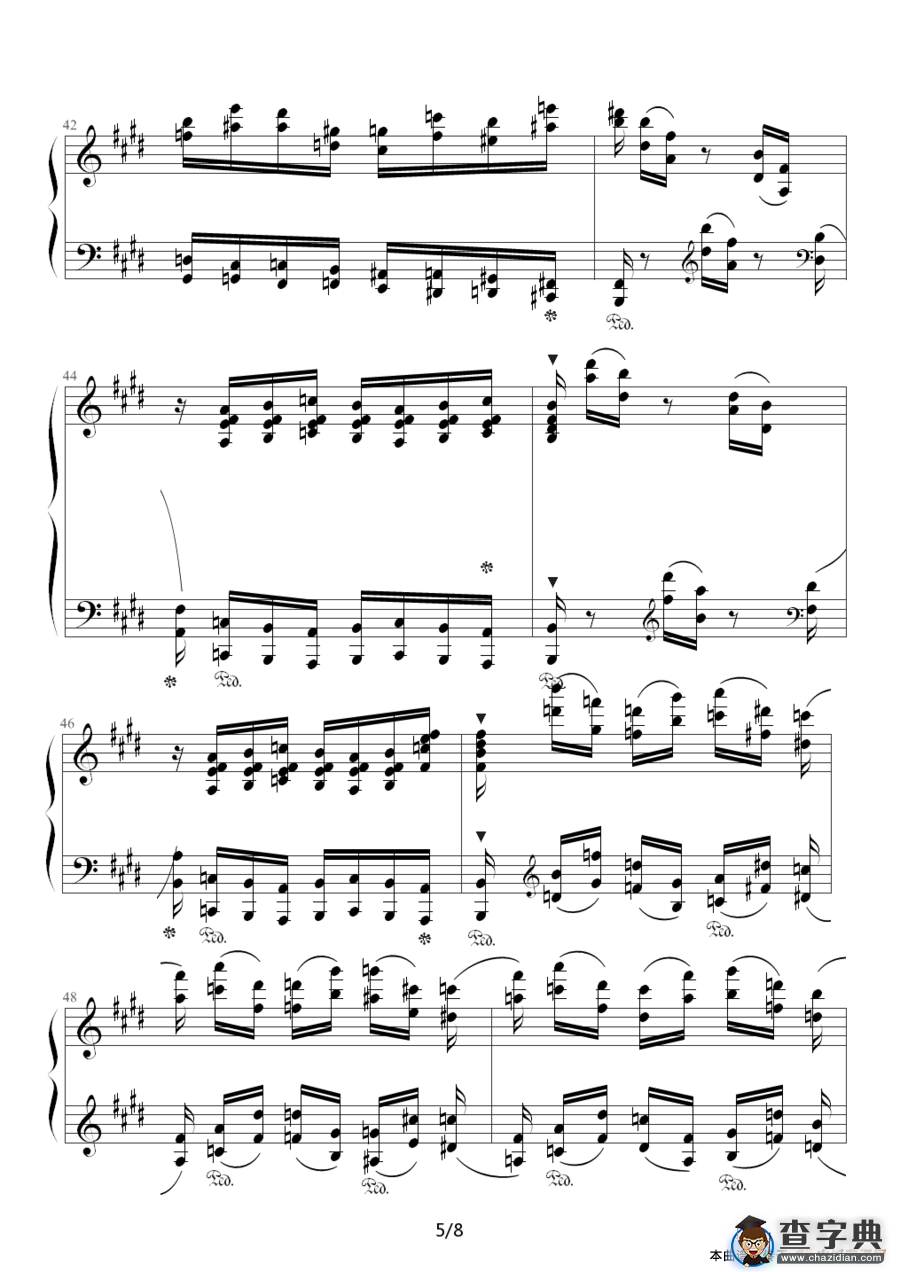 Chopin.肖邦 练习曲 Op.10 No.3 离别曲钢琴谱