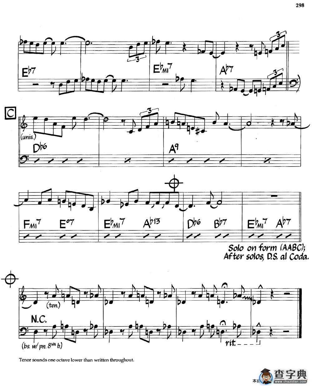 Robbins Nest（爵士钢琴曲）钢琴谱