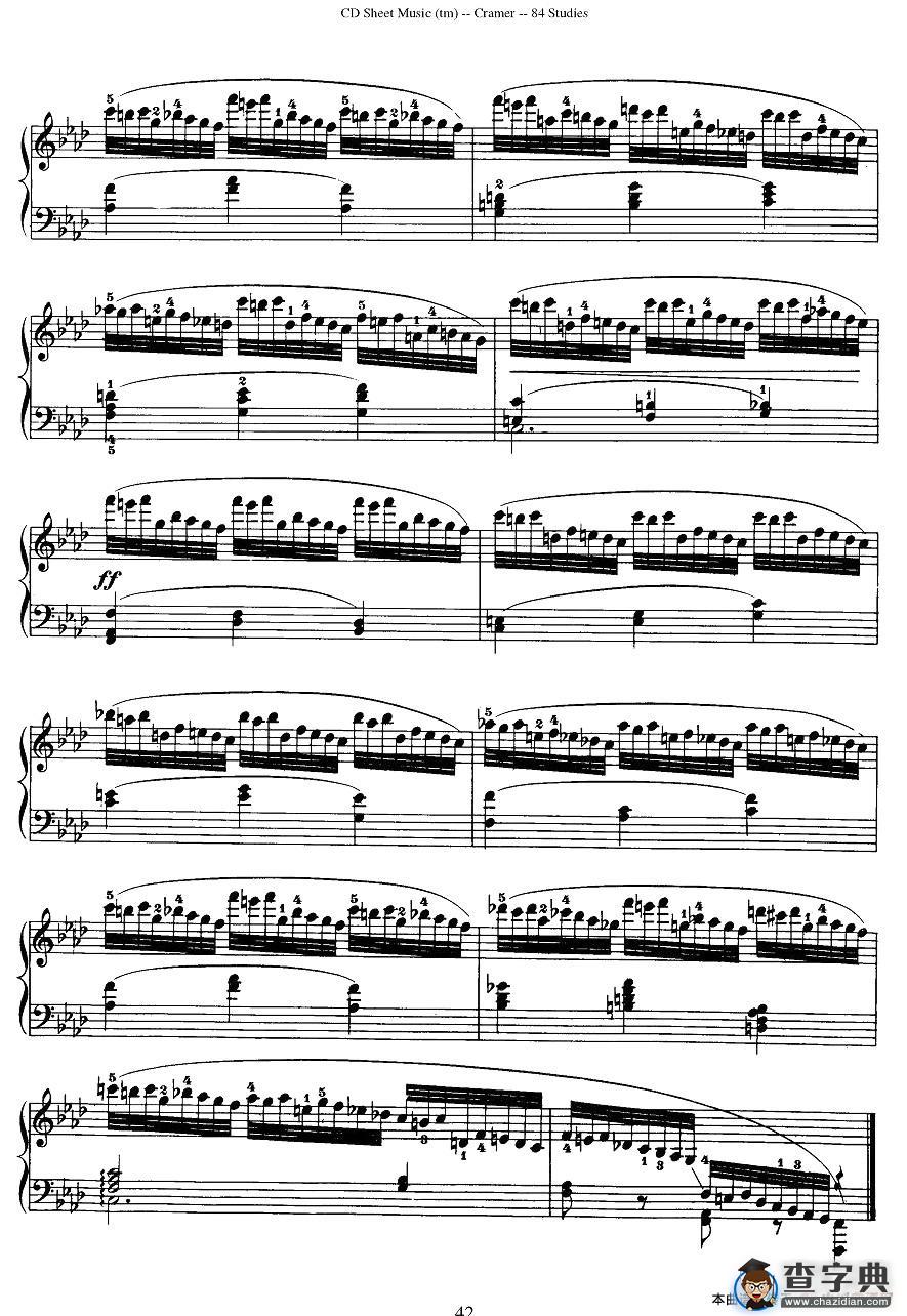 Cramer - 84 exercices（51—55）（克拉莫84首钢琴练习曲）钢琴谱