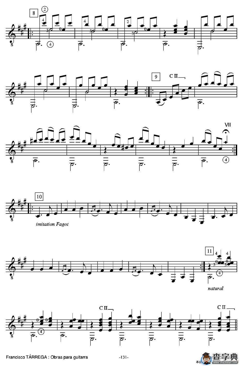 GRAN JOTA DE CONCIERTO(Arreglado sobre la Jota aragonesa de Julian Arcas)（古典吉他）吉他谱