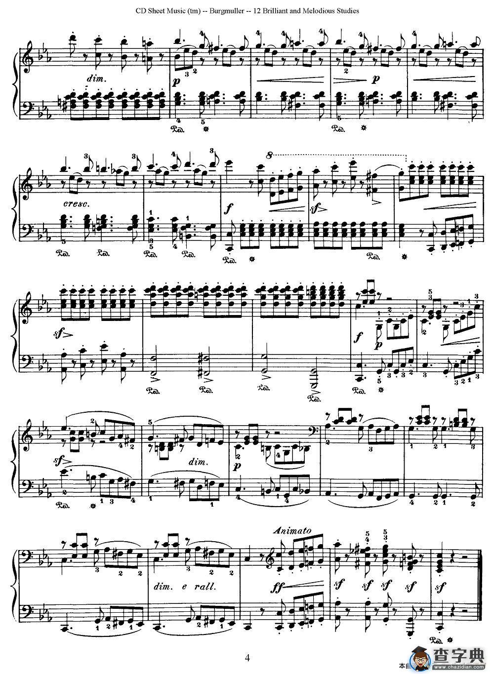 Burgmuller - 12 Brillian and Melodious Studies（2）钢琴谱