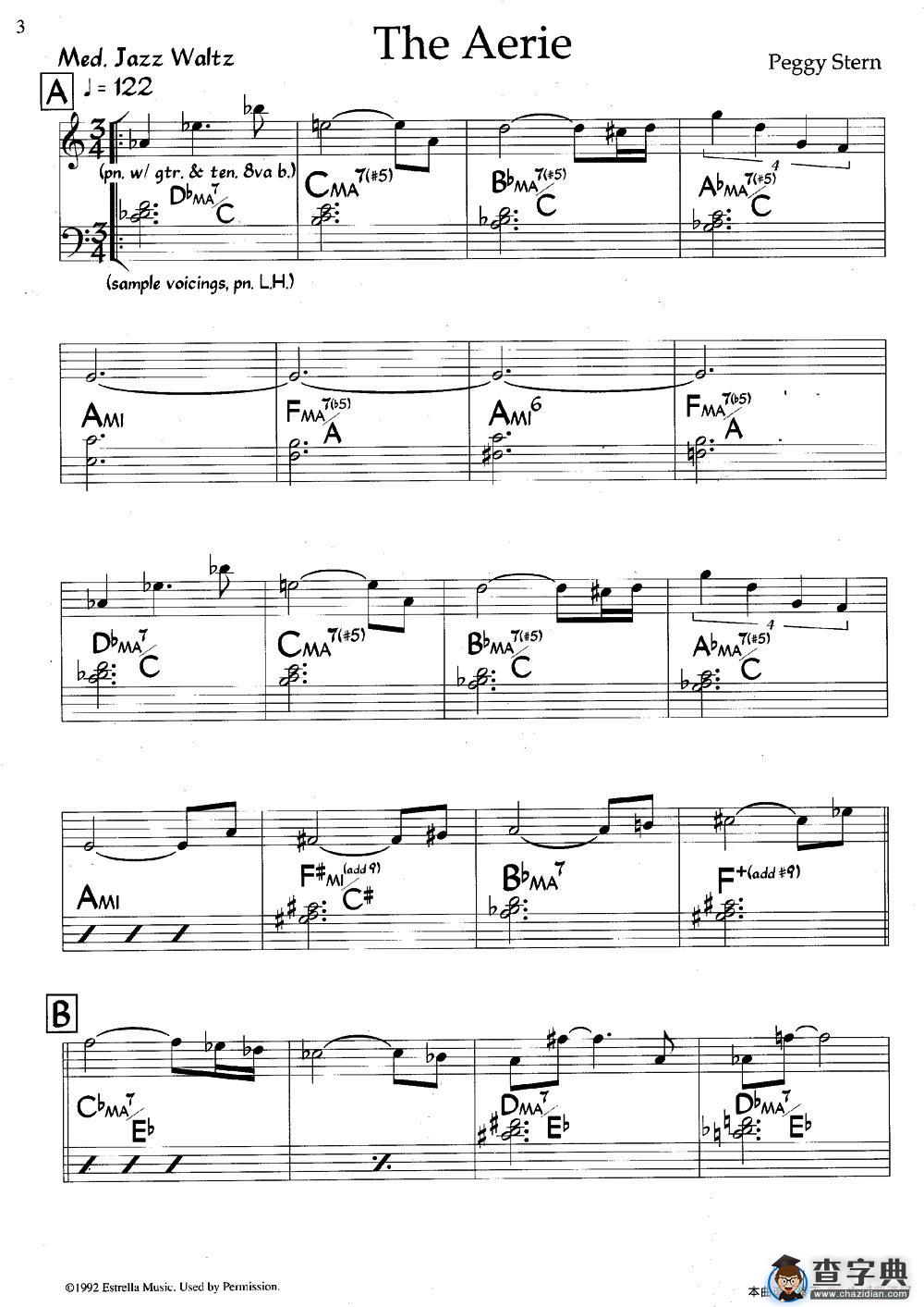 The Aerie（爵士钢琴曲）钢琴谱