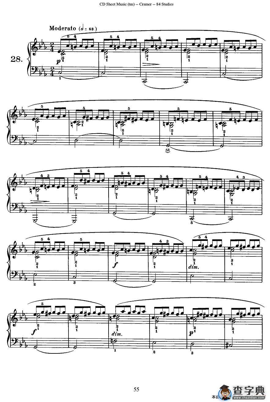 Cramer - 84 exercices（26—30）（克拉莫84首钢琴练习曲）钢琴谱