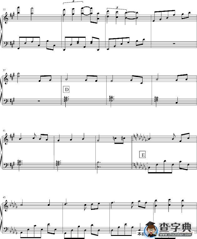 处女座（十二星座组曲）钢琴谱