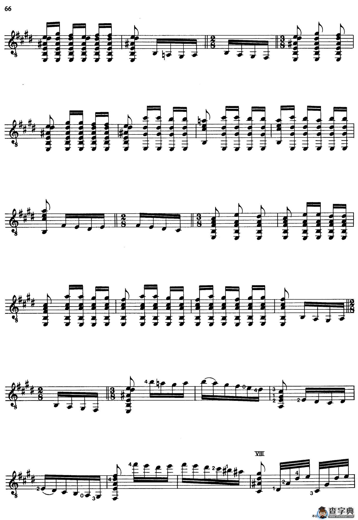 Joaquin Rodrigo Music for Guitar（罗德里戈吉他音乐P61-68）（古典吉他）吉他谱