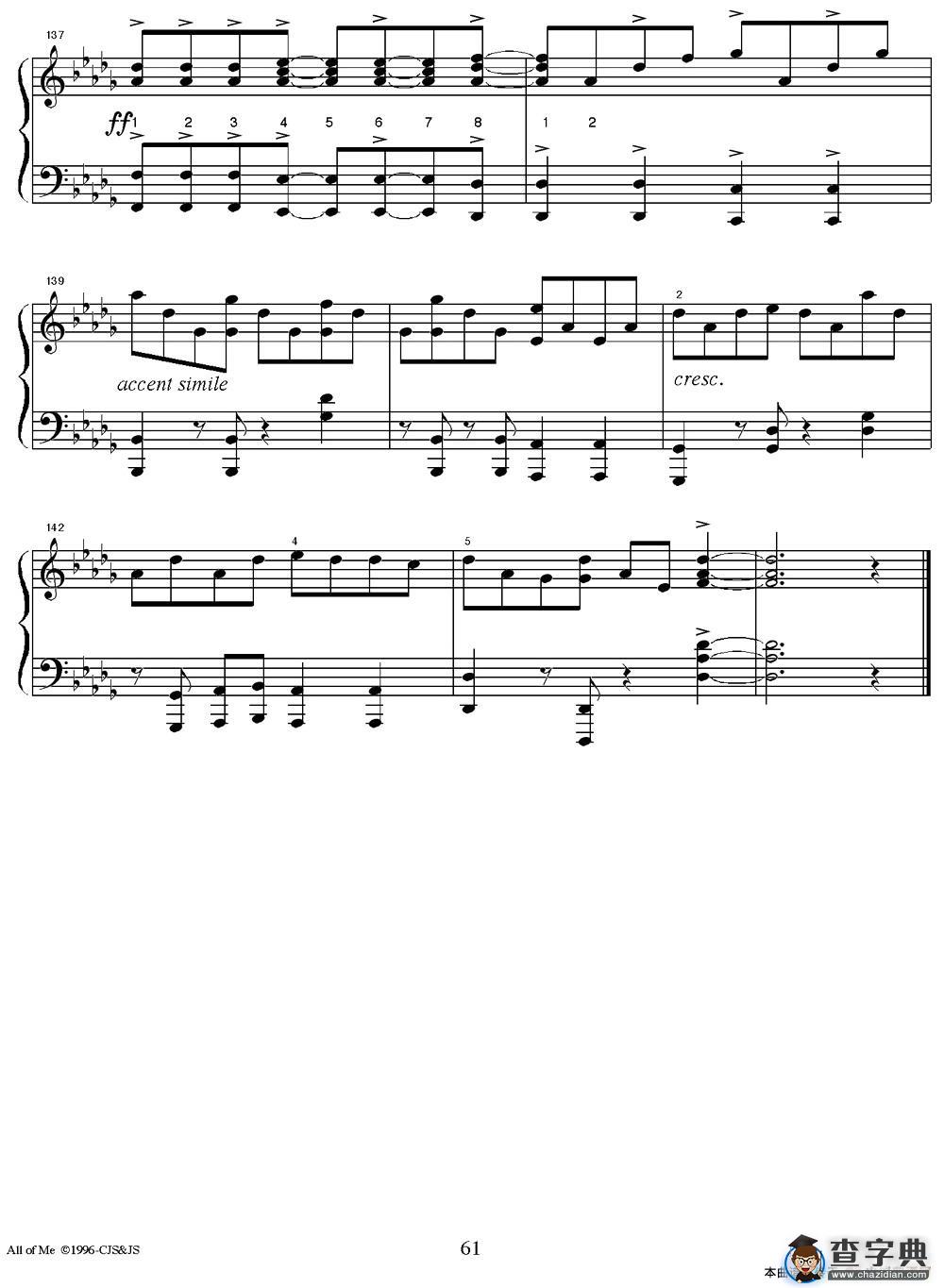 All Of Me钢琴谱