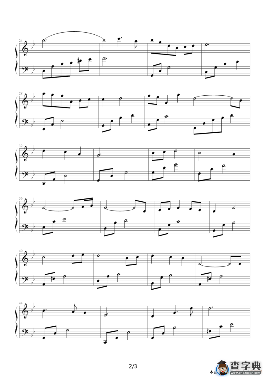 悲伤的爱（韩剧《天国的阶梯》插曲）钢琴谱