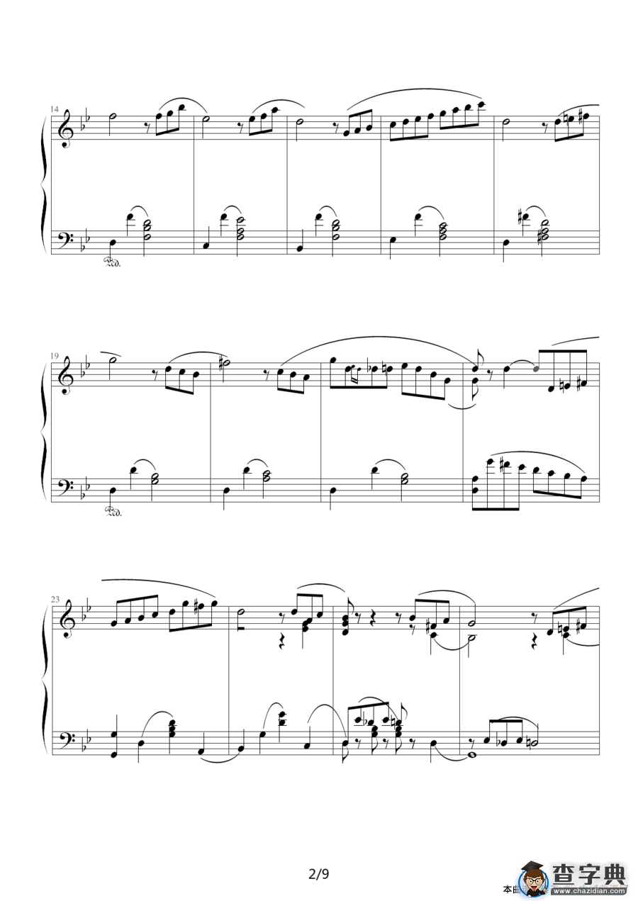 船歌（柴科夫斯基作曲版）钢琴谱