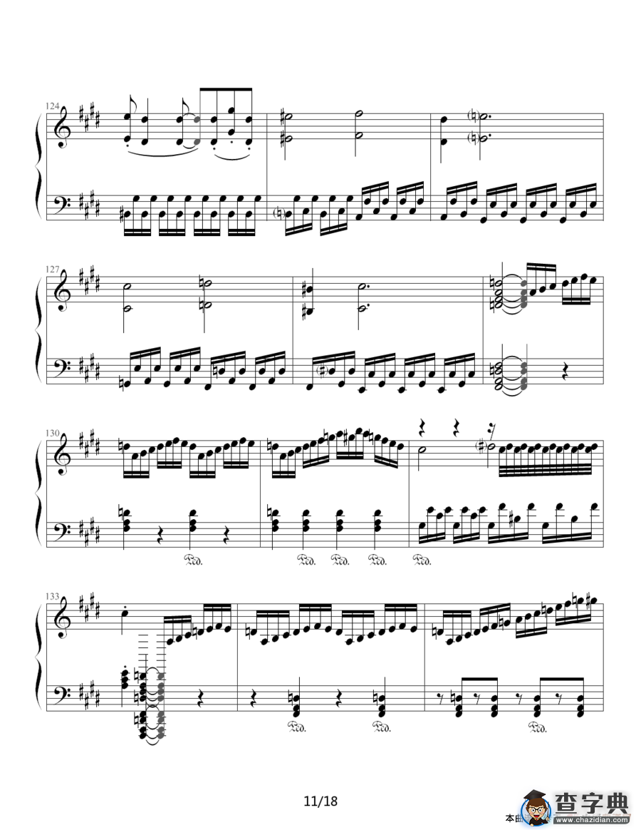 月光奏鸣曲（贝多芬《月光》第三乐章）钢琴谱