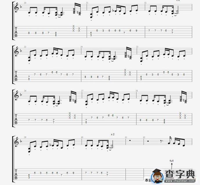 CNBLUE 《孤独啊》吉他谱一吉他谱