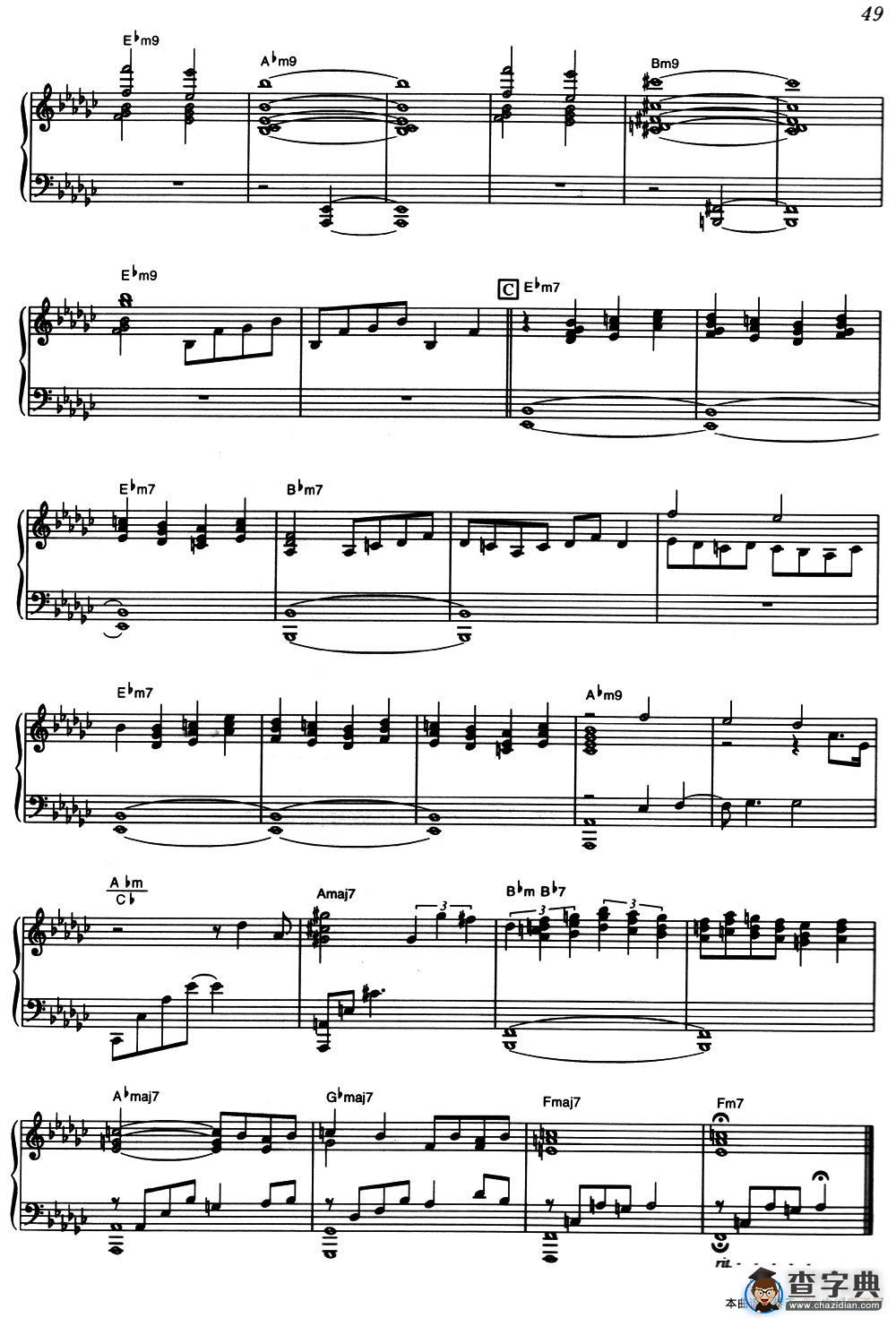 Nocturne With No Moon（《海上钢琴师》选曲）钢琴谱