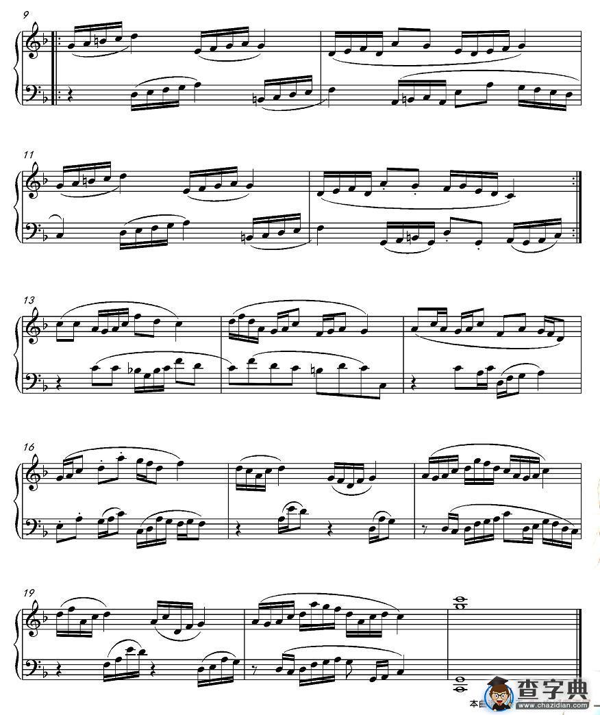 秋嬉（儿童组曲《四季》之三）钢琴谱