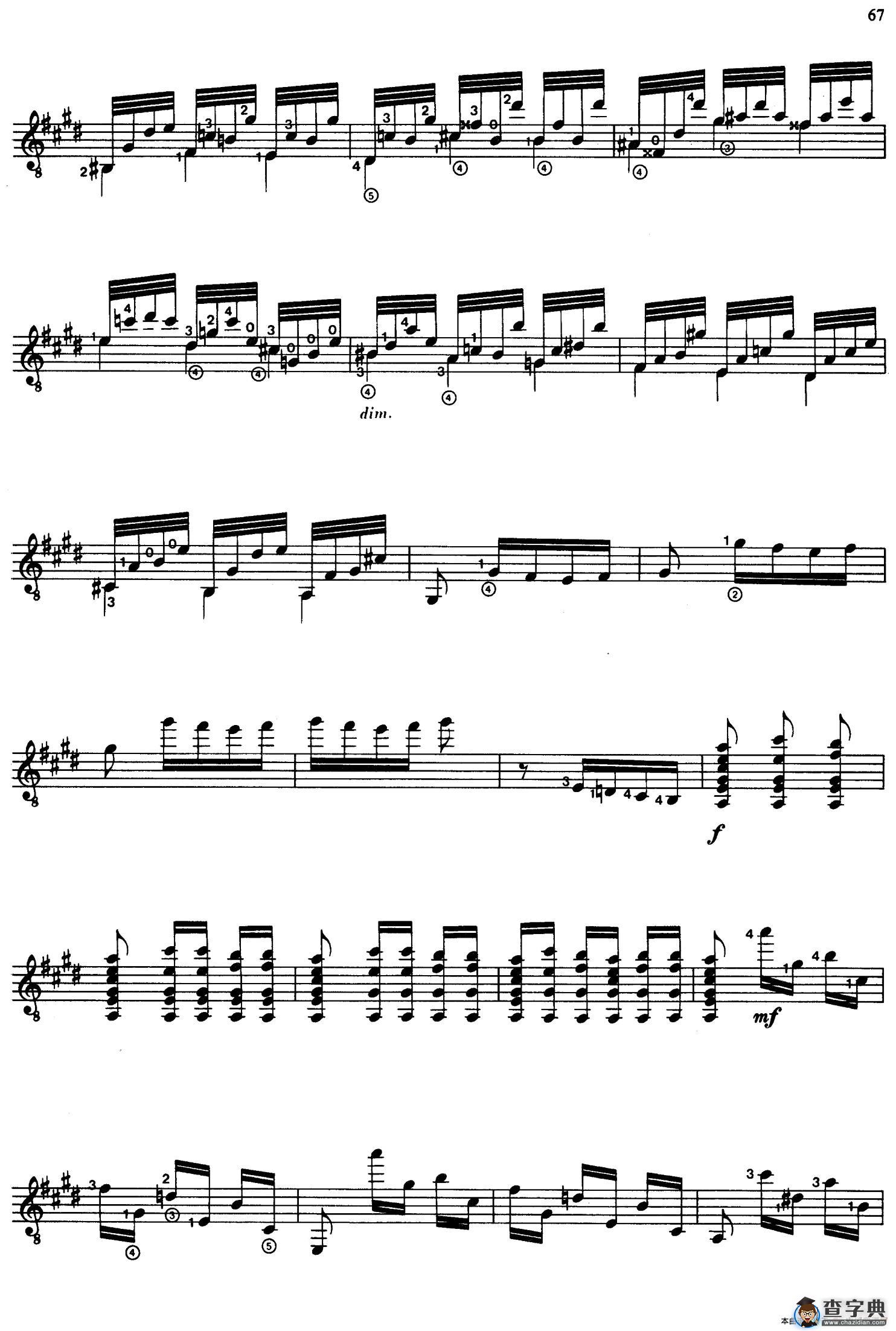 Joaquin Rodrigo Music for Guitar（罗德里戈吉他音乐P61-68）（古典吉他）吉他谱