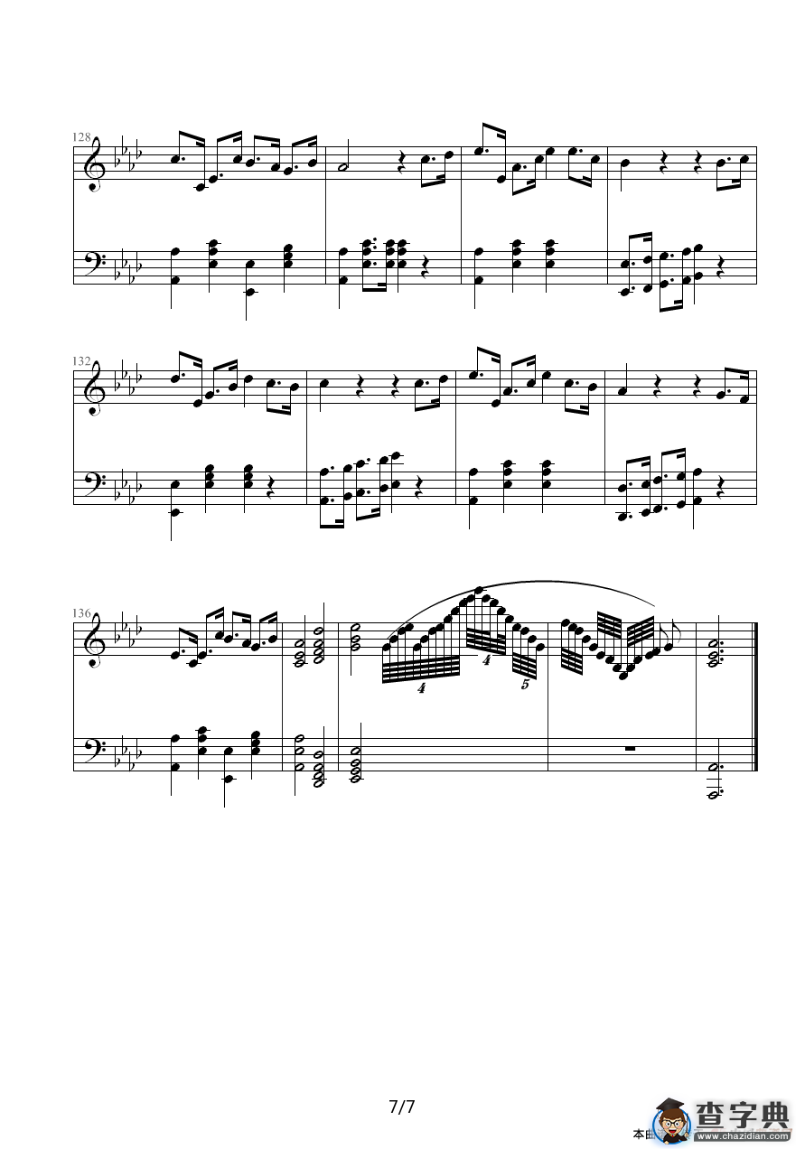 SWEET BYE AND BYE（甜蜜奏鸣曲）钢琴谱