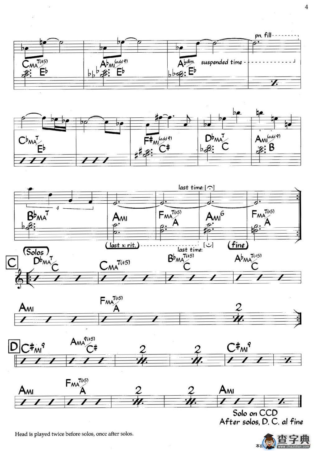 The Aerie（爵士钢琴曲）钢琴谱