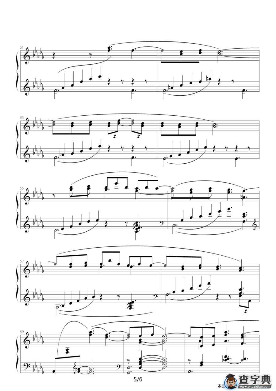 Clair de Lune（月光曲）钢琴谱