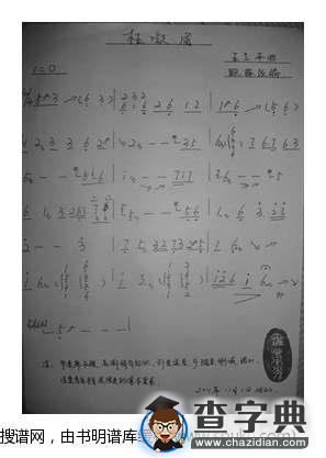 枉凝眉（鲍栋改编）古筝谱/简谱