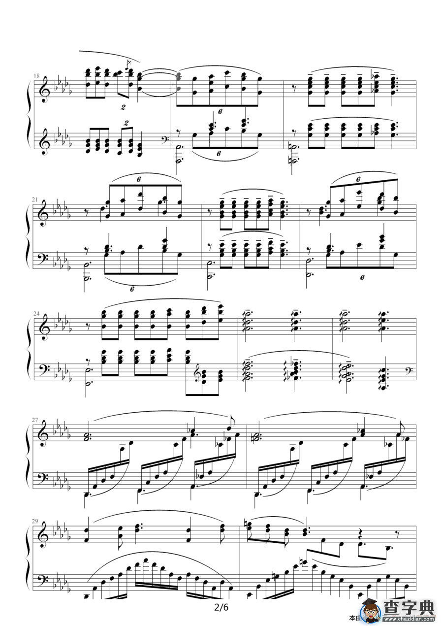 Clair de Lune（月光曲）钢琴谱